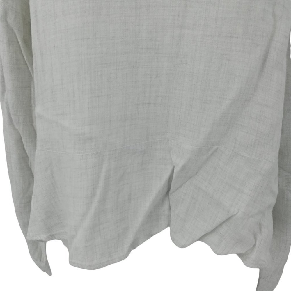 Cloth & Stone Anthropologie Button Back Peplum Blouse Size M Natural Cream - Picture 4 of 12